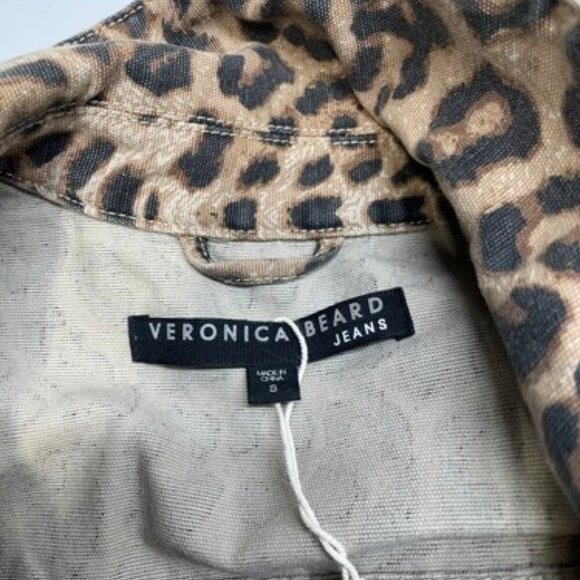 NEW VERONICA BEARD Women's Jacket Animal Print Denim Size S Brown - Picture 6 of 7
